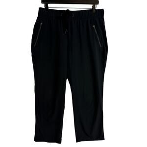 Eddie Bauer Womens Travex High Rise Crop Pull-On Pants Black - M